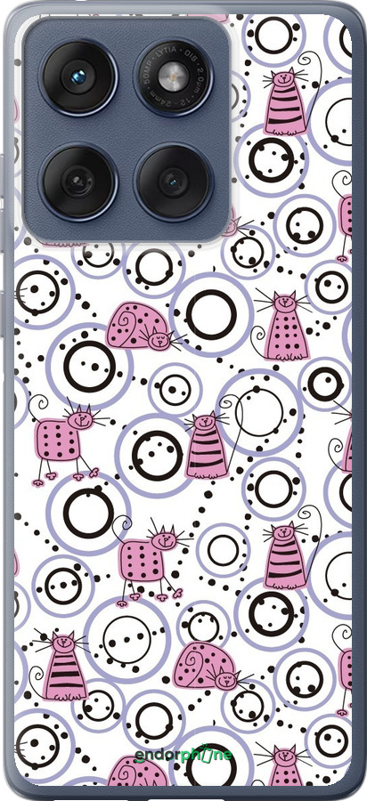 Силиконовый чехол Смешные коты для Motorola Edge 60 Fusion 5G - 907u-4021 изображение 