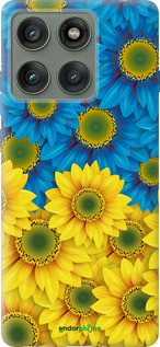 Силіконовий чохол 'Жовто-блакитні квіти ' для Motorola Edge 60 Pro 5G зображення 5