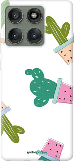 Силиконовый чехол Кактусы в горшочках для Motorola Edge 60 Pro 5G - 3968u-4020 изображение 