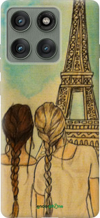 Силиконовый чехол Девушки в Париже для Motorola Edge 60 Pro 5G - 3980u-4020 изображение 