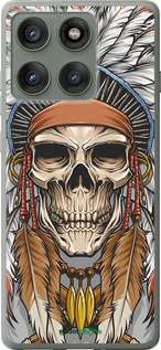 Силиконовый чехол Череп индейца для Motorola Edge 60 Pro 5G - 4032u-4020 изображение 