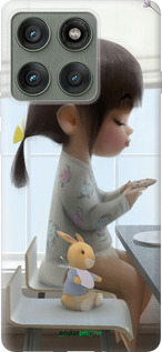 Силіконовий чехол Мила дівчинка з зайчиком для Motorola Edge 60 Pro 5G - 4039u-4020 изображение 