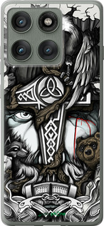 Силиконовый чехол Тату Викинг для Motorola Edge 60 Pro 5G - 4098u-4020 изображение 