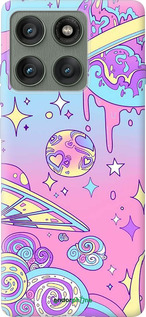 Силиконовый чехол Розовая галактика для Motorola Edge 60 Pro 5G - 4146u-4020 изображение 