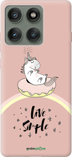 Силиконовый чехол Единорожка в пончике для Motorola Edge 60 Pro 5G - 4282u-4020 изображение 