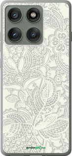 Силиконовый чехол Белое кружево для Motorola Edge 60 Pro 5G - 4383u-4020 изображение 