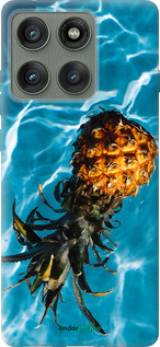 Силиконовый чехол Ананас на воде для Motorola Edge 60 Pro 5G - 4384u-4020 изображение 