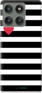 Силиконовый чехол Черно-белые полосы для Motorola Edge 60 Pro 5G - 4461u-4020 изображение 