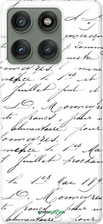 Силиконовый чехол Прописной шрифт для Motorola Edge 60 Pro 5G - 4475u-4020 изображение 