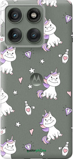 Силиконовый чехол Единорожка v2 для Motorola Edge 60 Pro 5G - 4703u-4020 изображение 