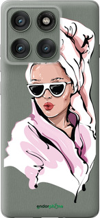 Силиконовый чехол Девушка в очках 2 для Motorola Edge 60 Pro 5G - 4714u-4020 изображение 