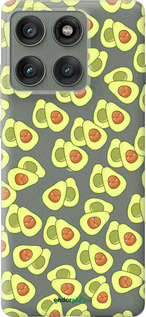 Силиконовый чехол Весёлые авокадо для Motorola Edge 60 Pro 5G - 4799u-4020 изображение 