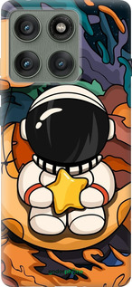 Силиконовый чехол Астронавт и звезда для Motorola Edge 60 Pro 5G - 5326u-4020 изображение 