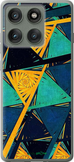 Силиконовый чехол Арт, абстракция, желтый, синий для Motorola Edge 60 Pro 5G - 5382u-4020 изображение 