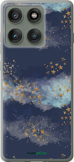 Силиконовый чехол Ночь золотые звезды для Motorola Edge 60 Pro 5G - 5421u-4020 изображение 