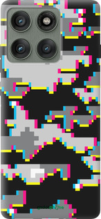 Силиконовый чехол Пиксельный камуфляж для Motorola Edge 60 Pro 5G - 5481u-4020 изображение 