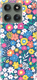 Силіконовий чехол Квітковий фон v4 для Motorola Edge 60 Pro 5G - 5494u-4020 изображение 