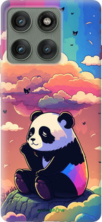 Силиконовый чехол Панда в облаках для Motorola Edge 60 Pro 5G - 5585u-4020 изображение 