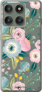 Силиконовый чехол Цветочные обои v2 для Motorola Edge 60 Pro 5G - 5602u-4020 изображение 