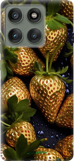 Силиконовый чехол Золотая клубника для Motorola Edge 60 Pro 5G - 5637u-4020 изображение 