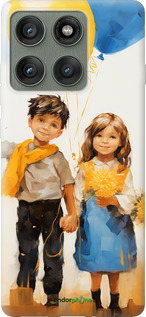 Силиконовый чехол Дети с шариками для Motorola Edge 60 Pro 5G - 5659u-4020 изображение 