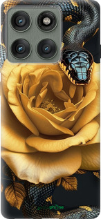 Силіконовий чехол Black snake and golden rose для Motorola Edge 60 Pro 5G - 6068u-4020 изображение 