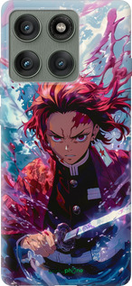 Силиконовый чехол Танджиро Камадо: Клинок рассекающий демонов для Motorola Edge 60 Pro 5G - 6111u-4020 изображение 