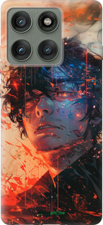 Силиконовый чехол Лицо в пламени для Motorola Edge 60 Pro 5G - 6127u-4020 изображение 