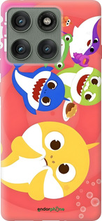 Силиконовый чехол Бейби Шаркс для Motorola Edge 60 Pro 5G - 6305u-4020 изображение 