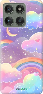 Силиконовый чехол Облака и радуга для Motorola Edge 60 Pro 5G - 6312u-4020 изображение 