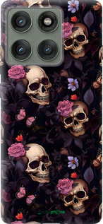 Силиконовый чехол Черепа и розы для Motorola Edge 60 Pro 5G - 6316u-4020 изображение 