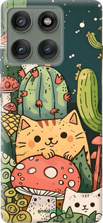 Силиконовый чехол Коты грибы для Motorola Edge 60 Pro 5G - 6321u-4020 изображение 