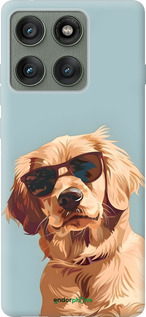 Силиконовый чехол Пес в очках для Motorola Edge 60 Pro 5G - 6381u-4020 изображение 