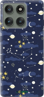 Силиконовый чехол Астрономический узор. Милый дизайн мультяшной вселенной для Motorola Edge 60 Pro 5G - 6446u-4020 изображение 