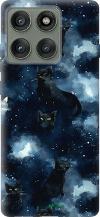Силиконовый чехол Изображение Кошек с тёмной акварелью для Motorola Edge 60 Pro 5G - 6521u-4020 изображение 