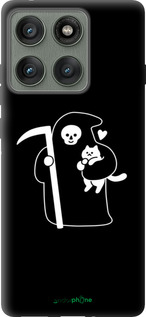 Силиконовый чехол Минималистичный арт: смерть и кошка для Motorola Edge 60 Pro 5G - 6529u-4020 изображение 