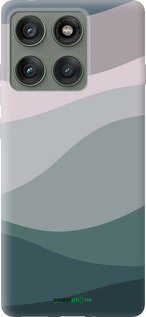 Силіконовий чехол З фіолетовим та бірюзовим ретро-стилем та хвилями для Motorola Edge 60 Pro 5G - 6533u-4020 изображение 