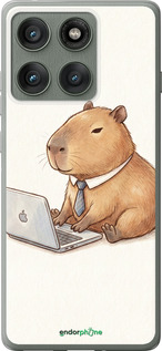 Силиконовый чехол Funny Capybara CEO Working для Motorola Edge 60 Pro 5G - 6777u-4020 изображение 