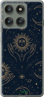 Силиконовый чехол Celestial Harmony: Sun & Moon Gold Mystic Pattern для Motorola Edge 60 Pro 5G - 6778u-4020 изображение 
