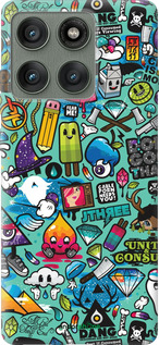 Силиконовый чехол Стикер бомбинг 1 для Motorola Edge 60 Pro 5G - 693u-4020 изображение 