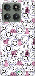 Силиконовый чехол Смешные коты для Motorola Edge 60 Pro 5G - 907u-4020 изображение 