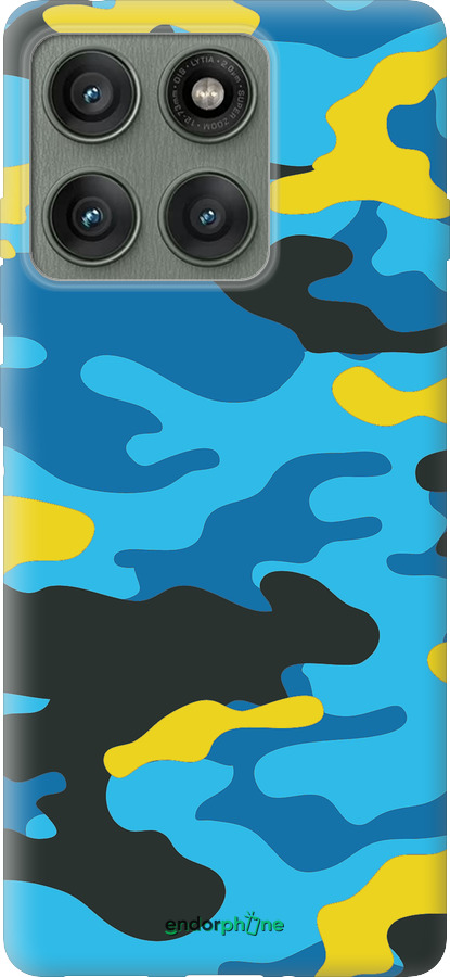 Силіконовий чехол Жовто-блакитний камуфляж для Motorola Edge 60 Pro 5G - 1084u-4020 изображение 
