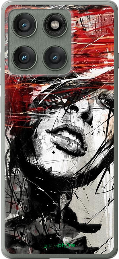 Силиконовый чехол Лицо девушки для Motorola Edge 60 Pro 5G - 1162u-4020 изображение 