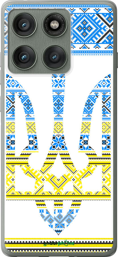 Силіконовий чехол Герб - вишиванка жовто-блакитна  для Motorola Edge 60 Pro 5G - 1197u-4020 изображение 