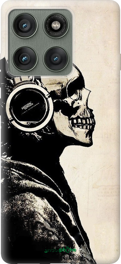 Силиконовый чехол Скелет-меломан v2 для Motorola Edge 60 Pro 5G - 1200u-4020 изображение 