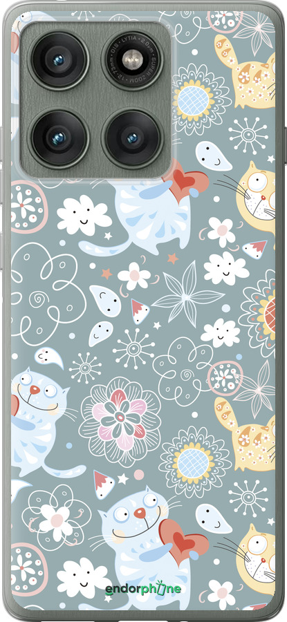 Силіконовий чехол Кошенята v3 для Motorola Edge 60 Pro 5G - 1223u-4020 изображение 