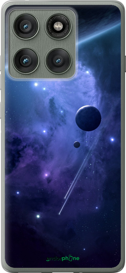 Силиконовый чехол Планеты в синем космосе для Motorola Edge 60 Pro 5G - 171u-4020 изображение 