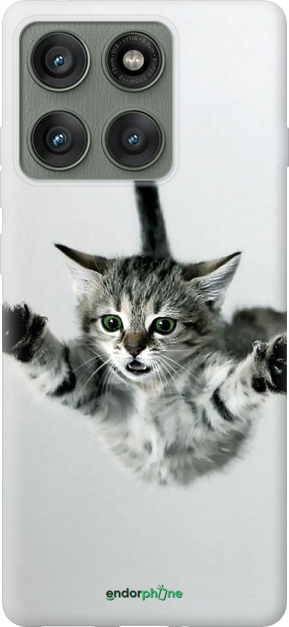 Силиконовый чехол Летящий котёнок для Motorola Edge 60 Pro 5G - 2322u-4020 изображение 
