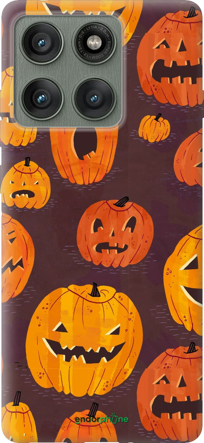 Силиконовый чехол Тыквы на Хеллоуин для Motorola Edge 60 Pro 5G - 233u-4020 изображение 