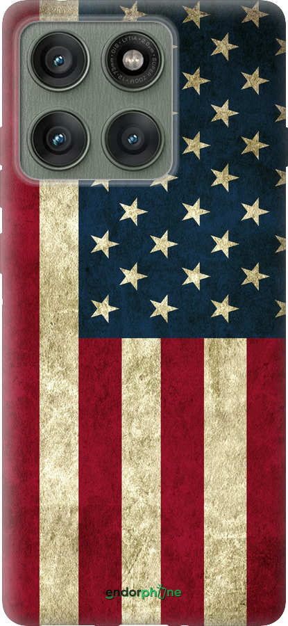 Силіконовий чехол Прапор США для Motorola Edge 60 Pro 5G - 395u-4020 изображение 